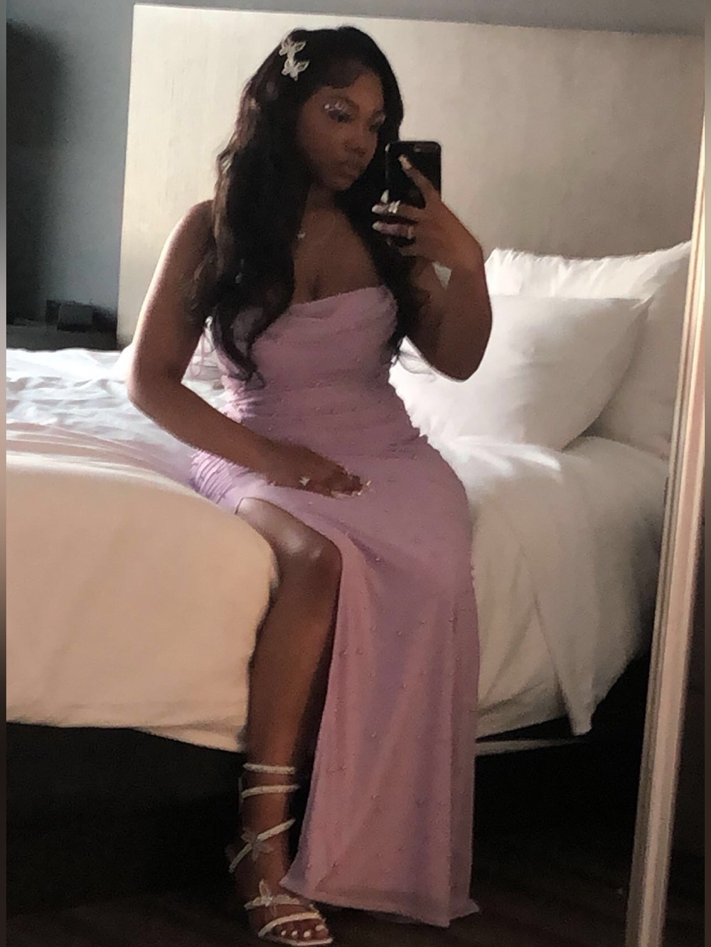 Windsor Purple Ruched Maxi Dress for Weddings